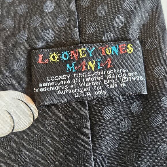 Looney Tunes Tie Bugs Bunny Daffy Duck Tasmanian Devil Marvin the Martian Vtg 96 - Picture 6 of 7